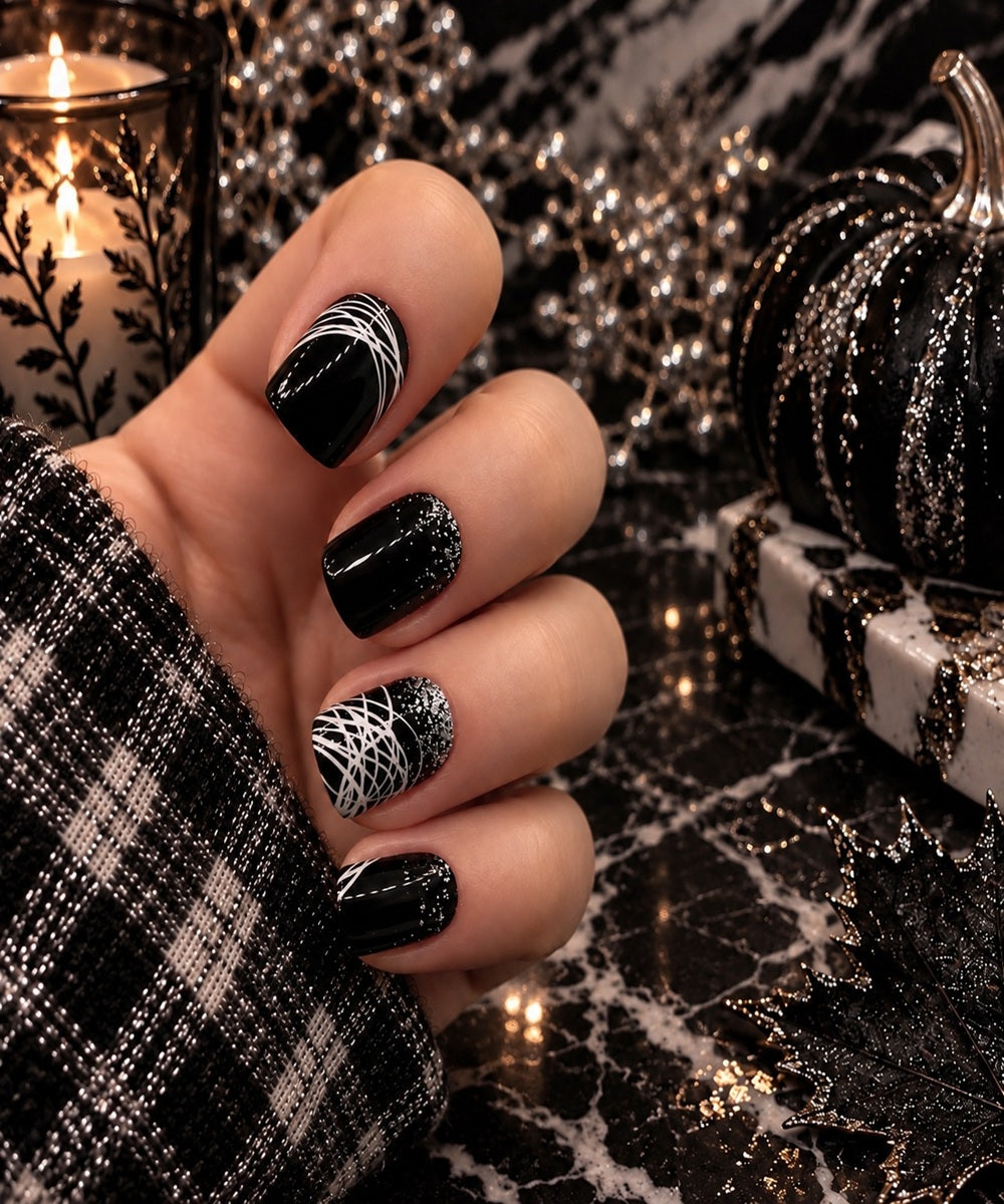XL Black Glitter Dress – Suhr Nails