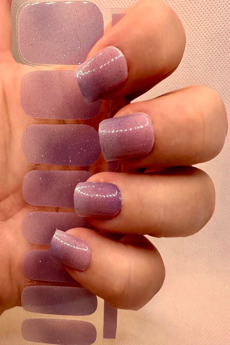 strapless open back dress Purple Glitter Dress Gel – Suhr Nails