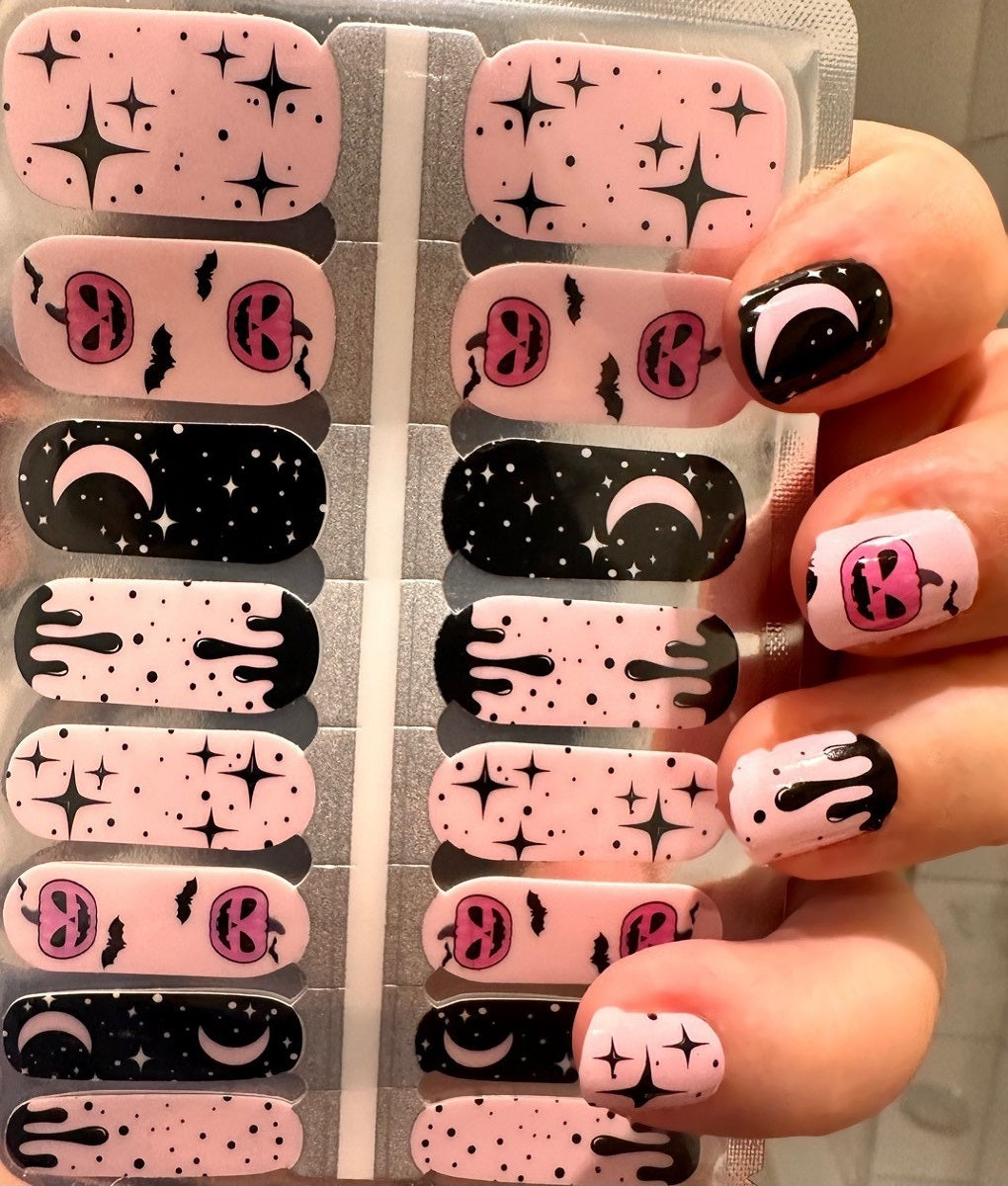 Pink Halloween Suhr Nails