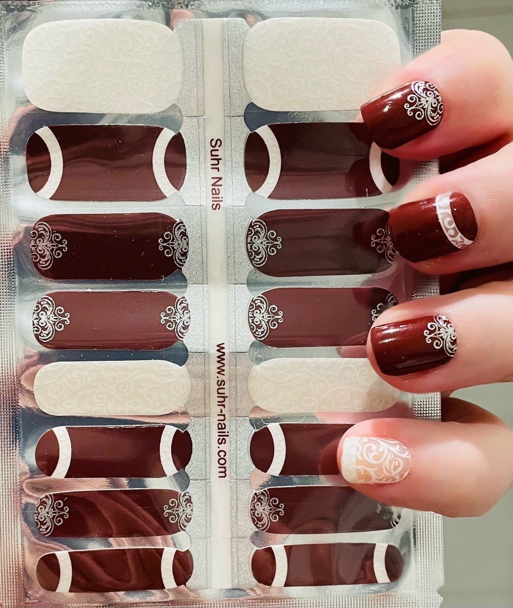 Elegant Dark Red Dress Suhr Nails Elegant Dark Red Dress Suhr Nails