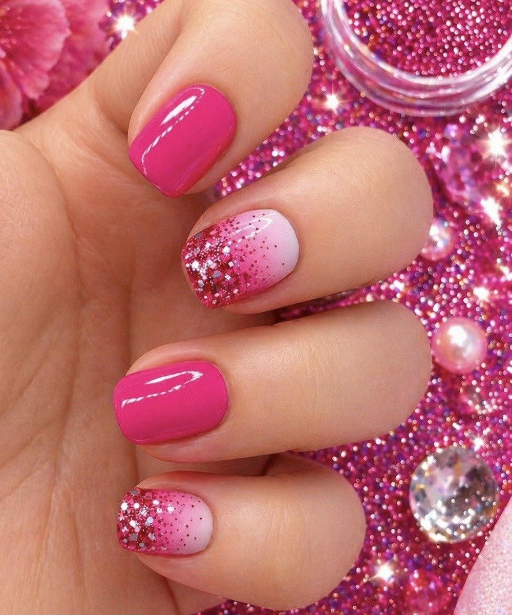 XL Pink Dress (Holo) Suhr Nails XL Pink Dress (Holo) Suhr Nails