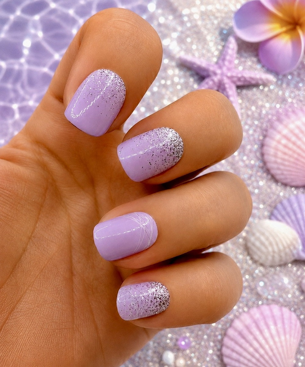 XL Lilac Glitter Dress Suhr Nails XL Lilac Glitter Dress Suhr Nails
