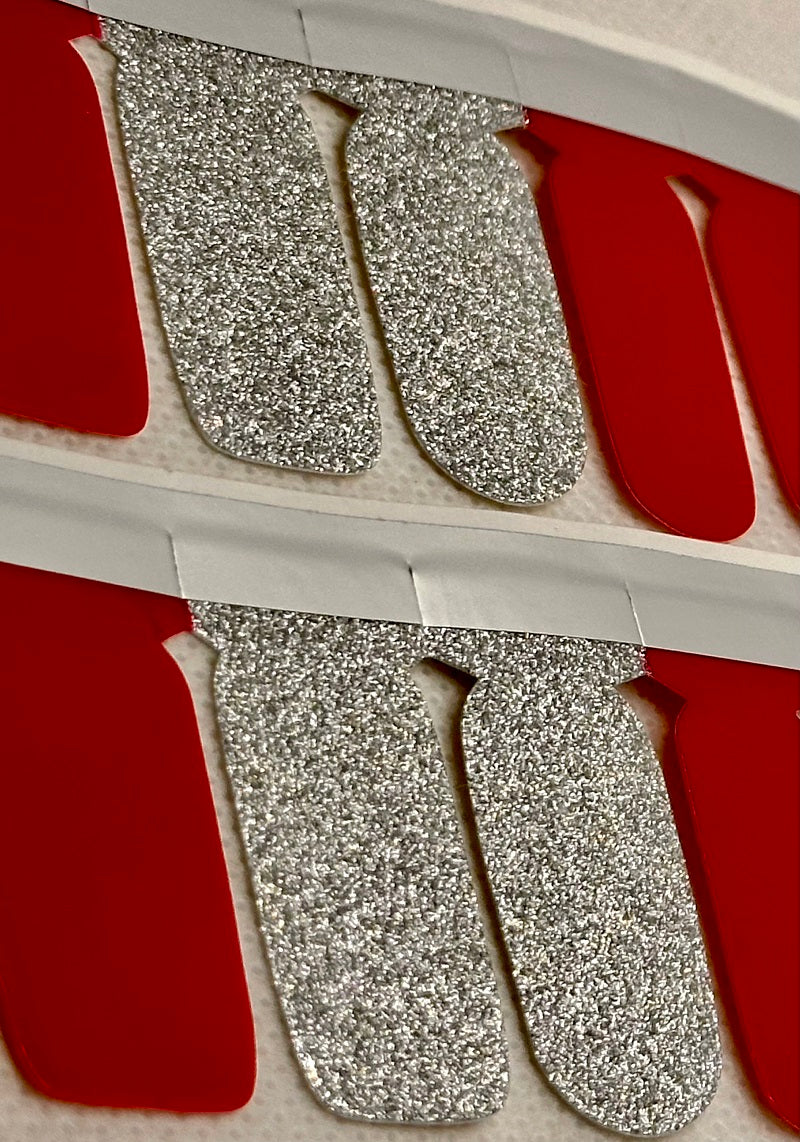 XL Silver Glitter on Plum