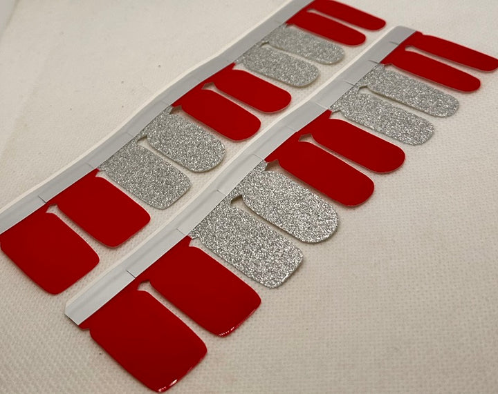 XL Silver Glitter on Plum