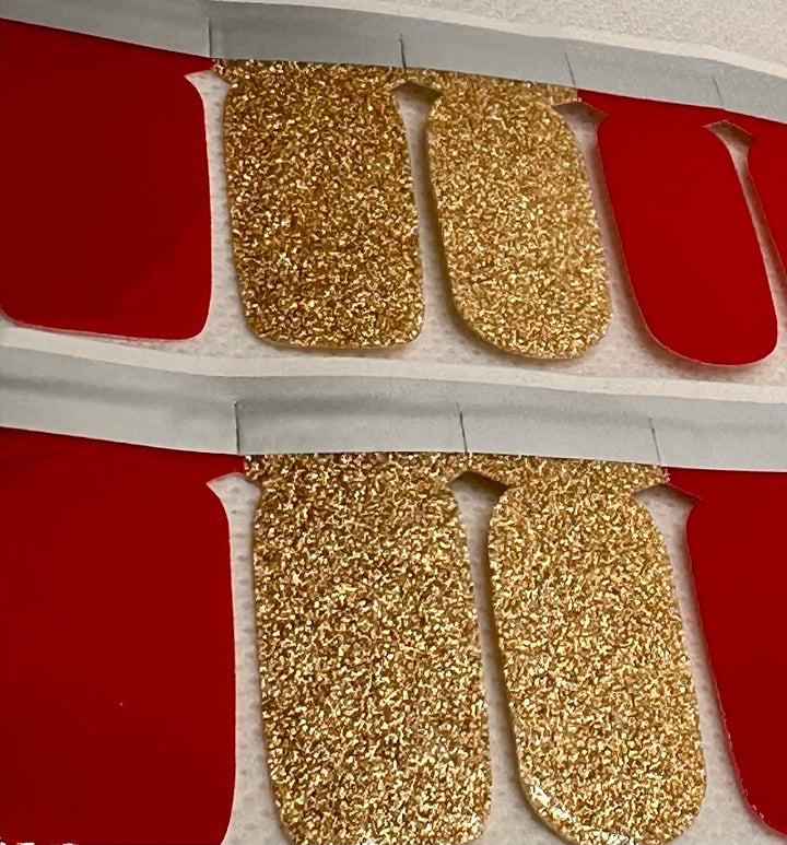 XL Gold Glitter on Plum