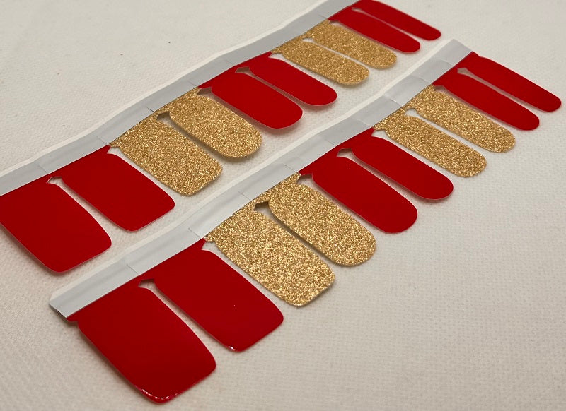 XL Gold Glitter on Plum