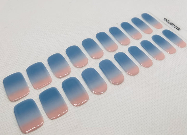 XL Pink-Turqouise Ombre Gel