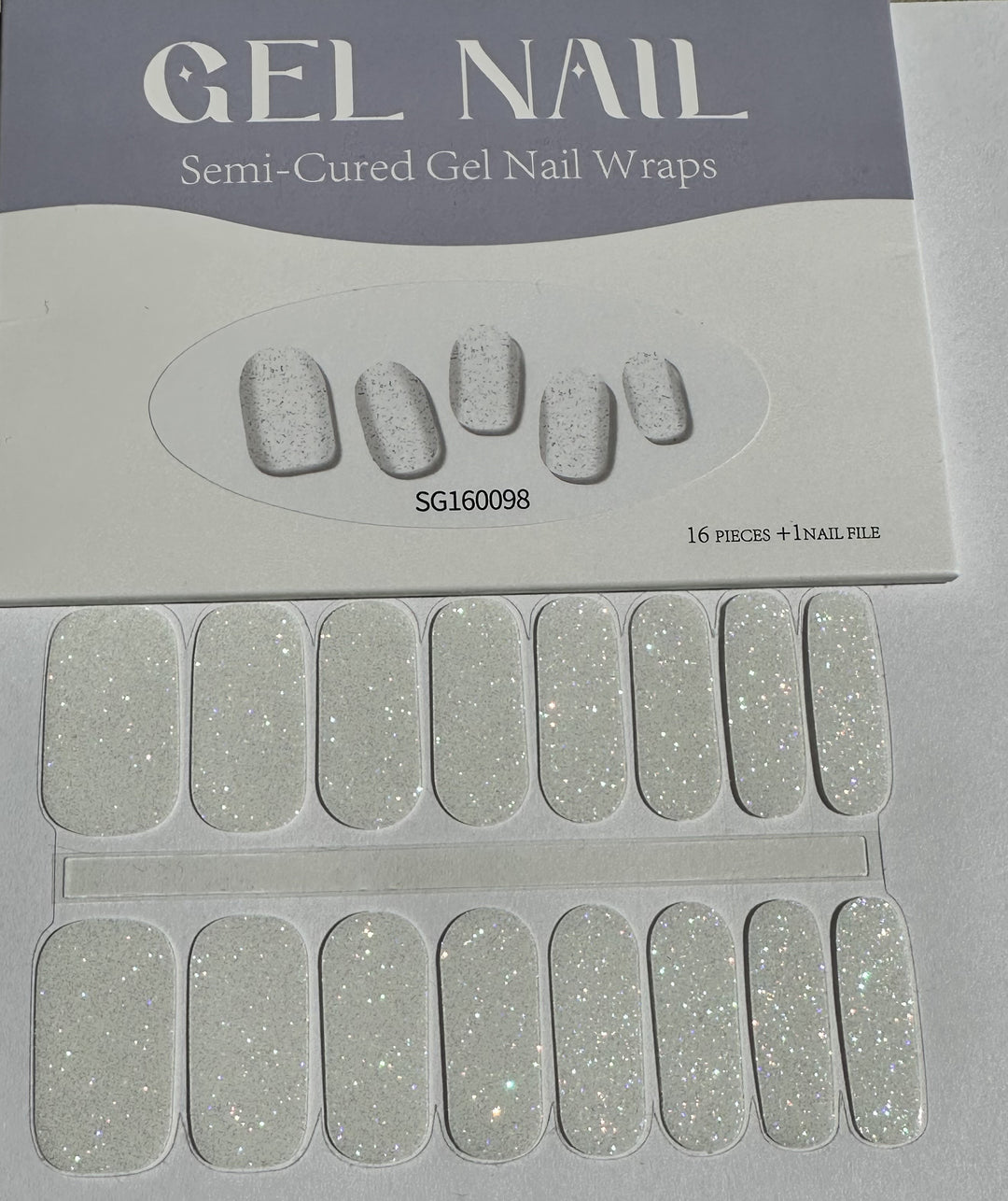 White Glitter Dress Gel – Suhr Nails