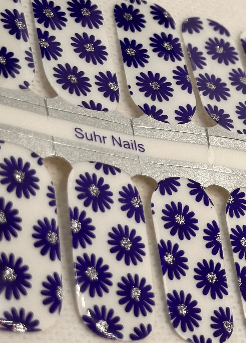 Midnight Blue Daisies (Transparent)