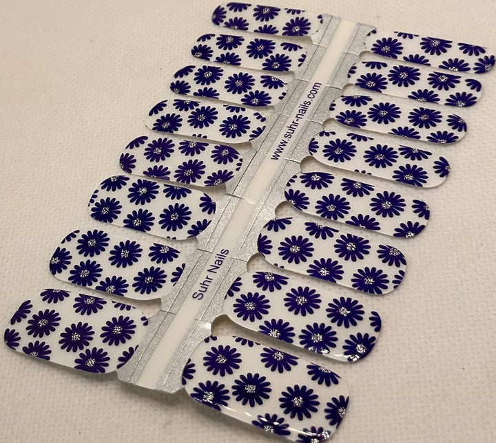 Midnight Blue Daisies (Transparent)