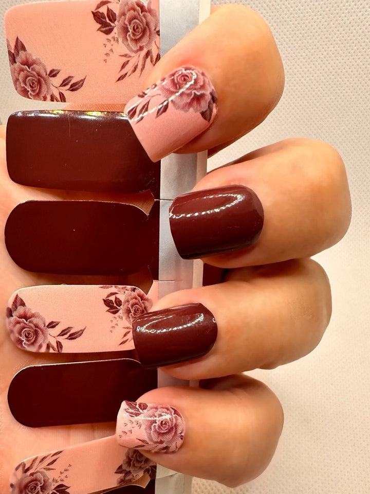 XL Flowers In Brown
