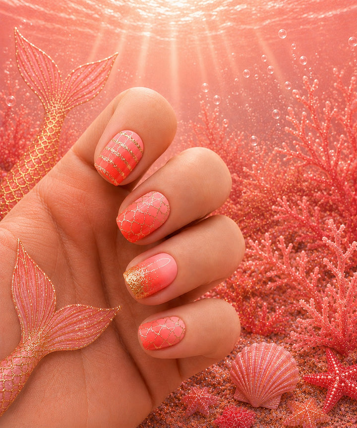 XL Mermaid On Coral Ombre