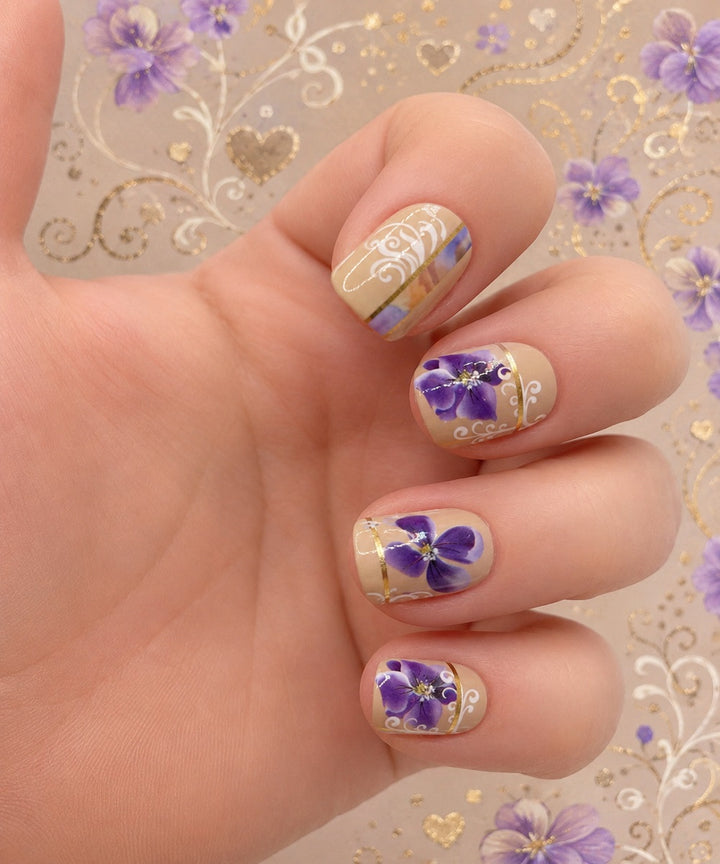 Purple Flowers In Mud