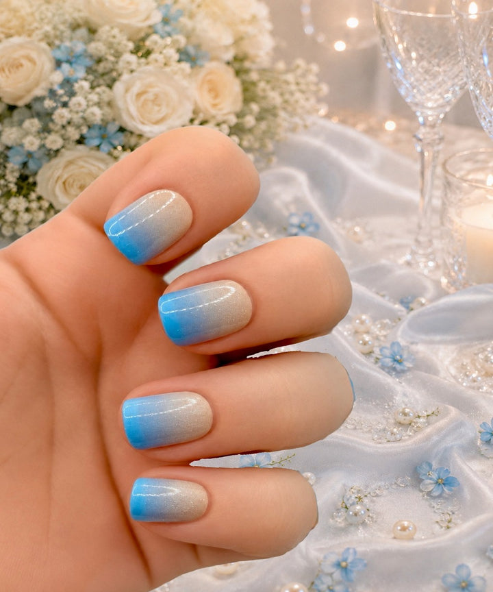 Nude-Turquoise Ombre