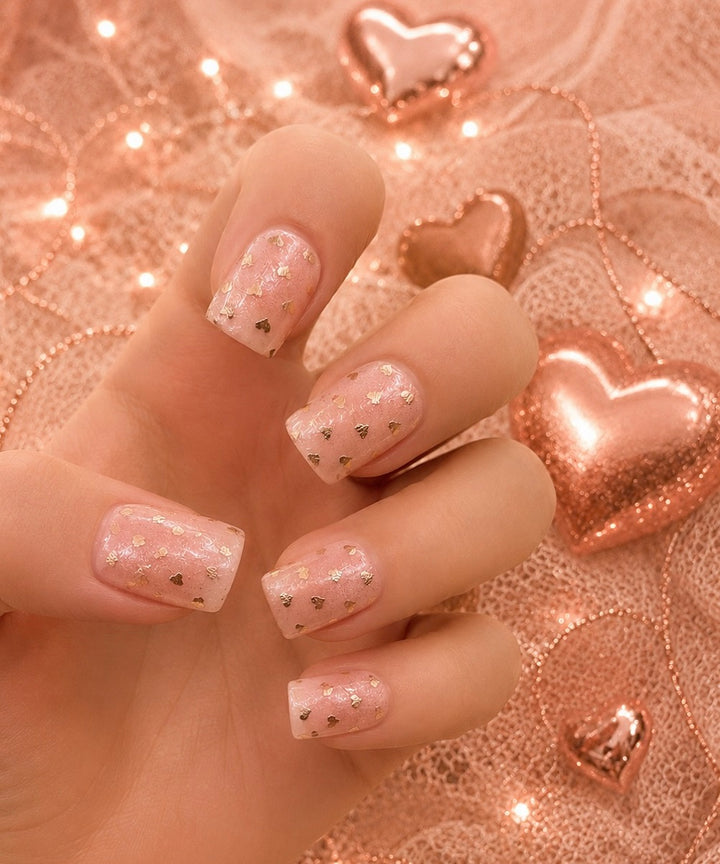 Rose-Gold Hearts (Transparent)