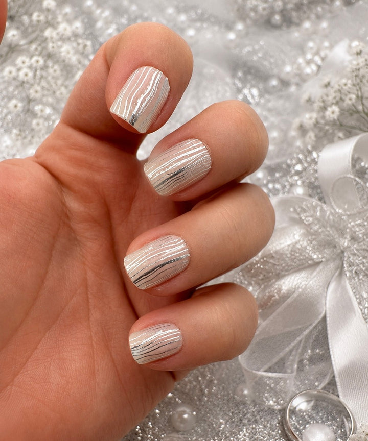 Silver Wedding Stripes (Transparent)