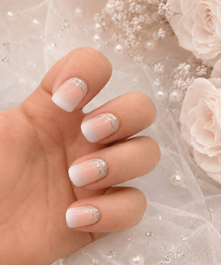 XL Babyboomer Nude Silver Glitter