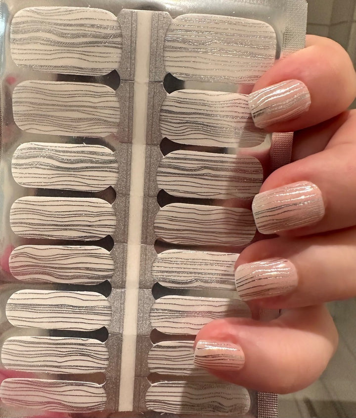 Silver Wedding Stripes (Transparent)