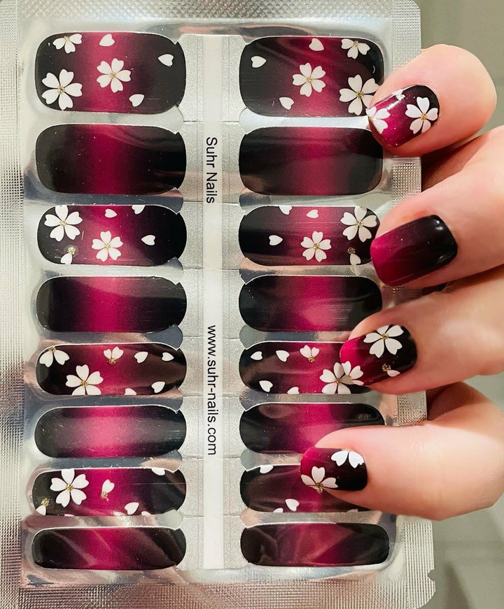 Flowers On Plum Ombre
