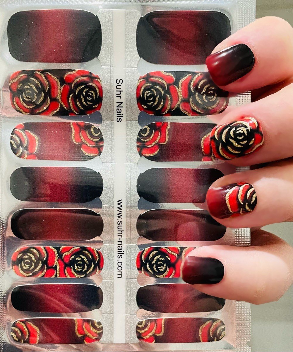 Red Roses On Ombre